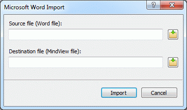 MindView MS import window